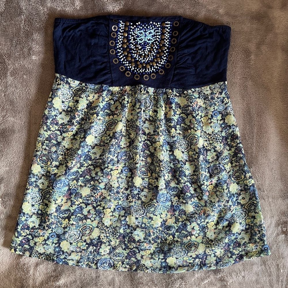 Strapless babydoll top